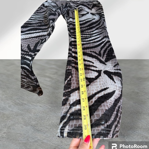 Candies snake print embossed jeans sz 11 wide leg pants NWT python animal print - Picture 9 of 9